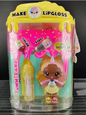 Yummiland Nia Candy Fluff Doll & Make Your Own Scented Lip Gloss Kit